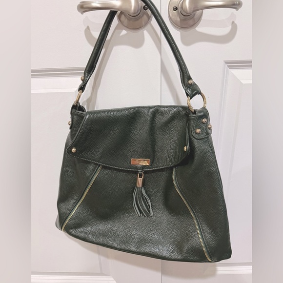 Onna Ehrlich Beautiful Green Pebbled Leather bag. Like new - Picture 8 of 10